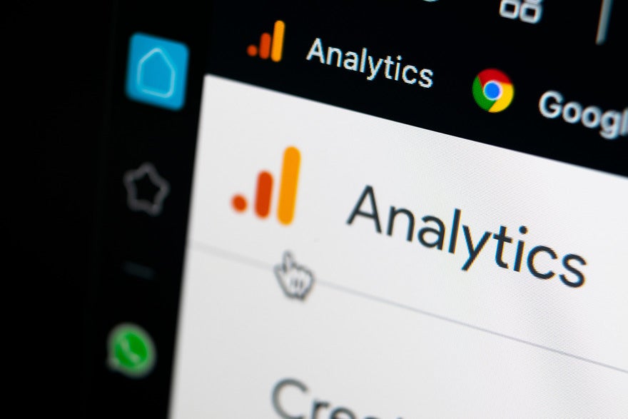 Screen displaying Google Analytics logo