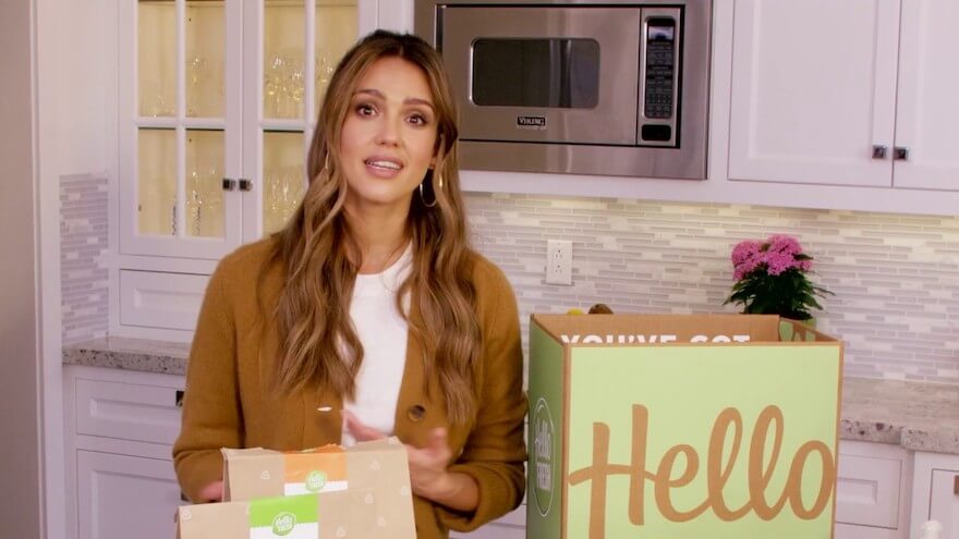 Jessica Alba HelloFresh screenshot