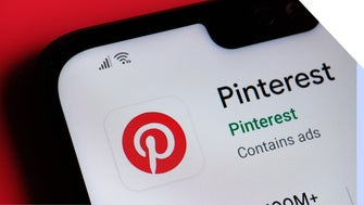 Mobile screen showing Pinterest in the app store