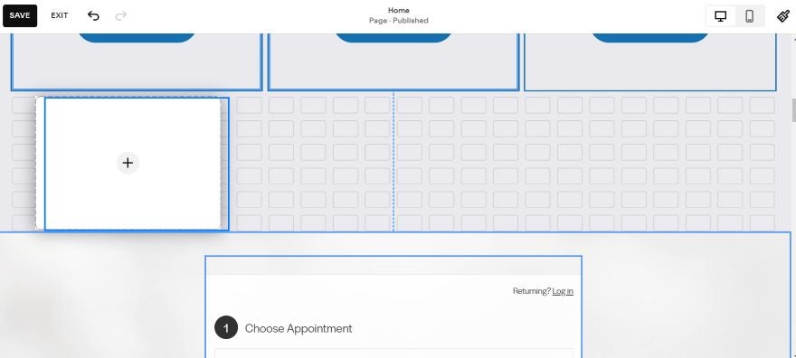 Squarespace grid layout in editor