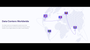 Map illustrating the worldwide distribution of data centers with connectivity lines