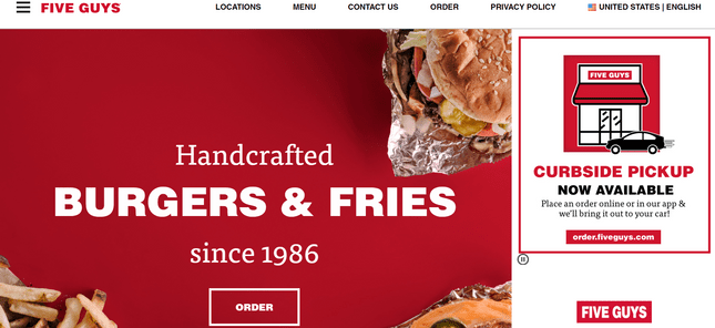 online restaurant ordering five guys pos integration example